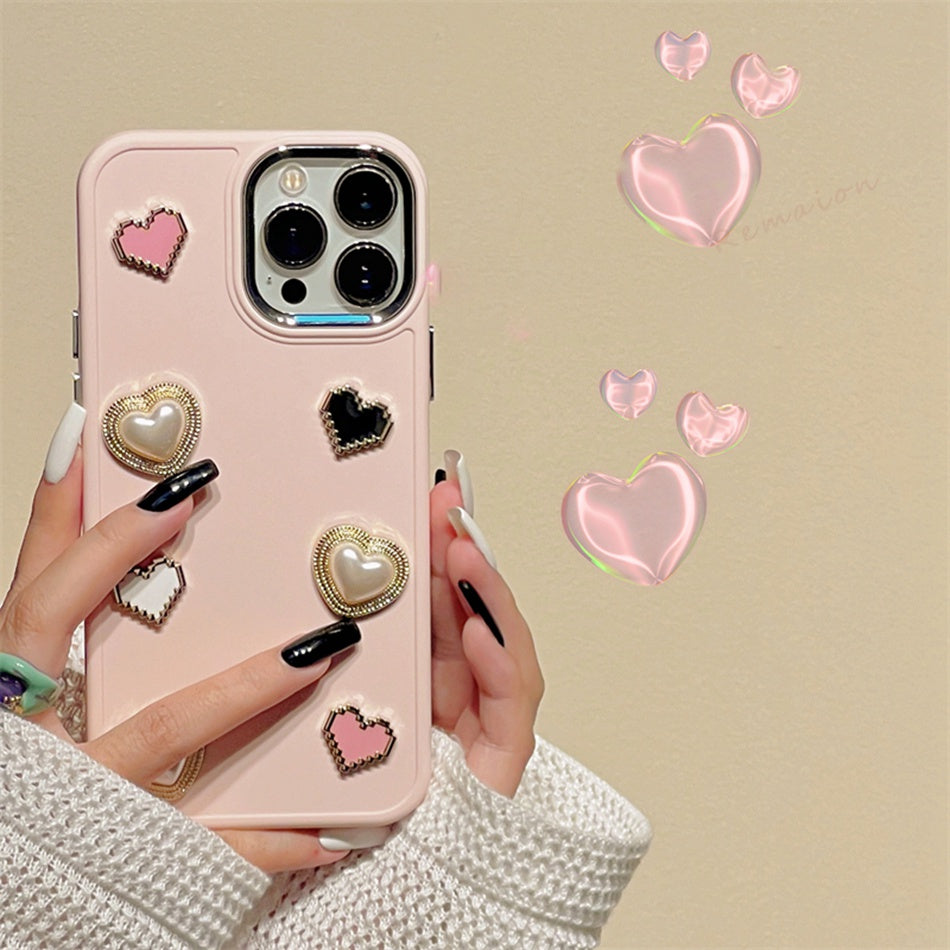 3D Stone Phone Case for iPhone 7 8 Plus 11 12 13 14 Pro Max 11Pro X XR XS MAX SE 2020 2022 Case Cute Silicone Matte Liquid Bling Butterfly Heart Protector Shockproof Back Cover